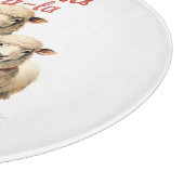 Bah La La Schattigee Retro Kerstschaap Snijplank (Hoek)