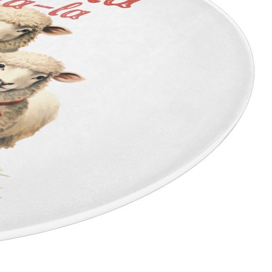 Bah La La Schattigee Retro Kerstschaap Snijplank (Hoek)