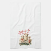 Bah La La Schattigee Retro Kerstschaap Theedoek (Verticaal)