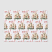 Bah La La Schattigee Retro Kerstschaap Tissuepapier (Voorkant)