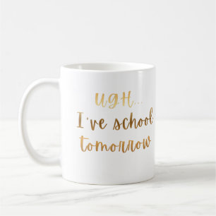 Bah... morgen heb ik school Leuk studentenhumor Koffiemok
