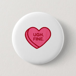 Bah Prima Anti Valentijnsdag Sarcasme Hart Ronde Button 5,7 Cm