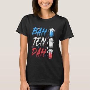 BAH TEN DAH Grappig 4 juli Bier Bartender Ameri T-shirt