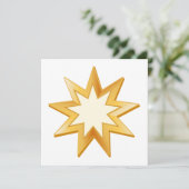 Baha'i 5,25 inch x 5,25 inch uitnodigings-/aankond (Staand voorkant)