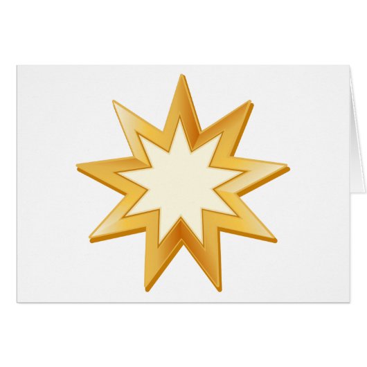 Baha'i 5" x 7" Wenskaart (Voorkant Horizontaal)