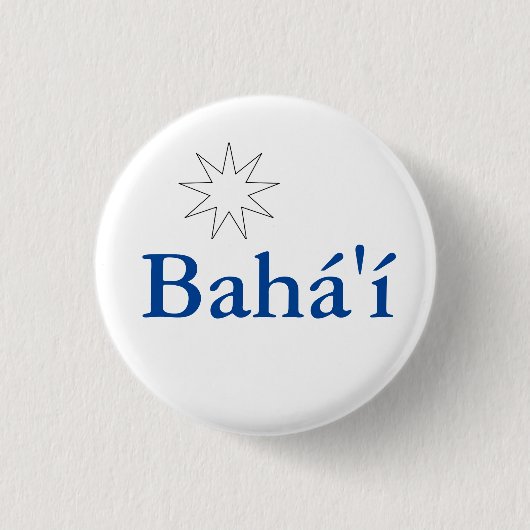 Bahá'í-Button Ronde Button 3,2 Cm (Voorkant)