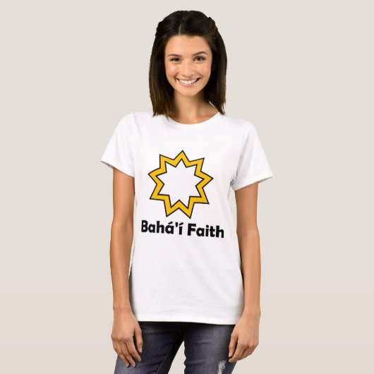 Baha'i Faith -  stijl Baha'i Clothing T-Shi T-shirt (Voorkant volledig)