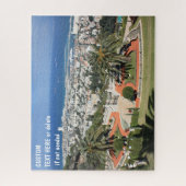 Baha'i Gardens in Haifa, Israël, aangepaste tekst Legpuzzel (Verticaal)