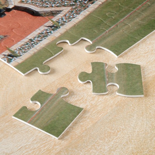 Baha'i Gardens in Haifa, Israël, aangepaste tekst Legpuzzel (Zijkant)