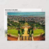 Bahai Gardens in Haifa, ISRAËL Briefkaart (Voorkant / Achterkant)