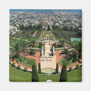 Bahai Gardens in Haifa, Israël Magneet