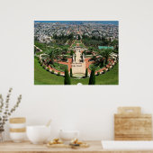 Bahai Gardens in Haifa, Israël Poster (Keuken)