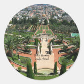 Bahai Gardens in Haifa, Israel Ronde Sticker (Voorkant)