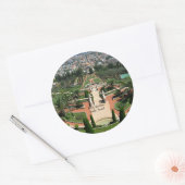 Bahai Gardens in Haifa, Israel Ronde Sticker (Envelop)