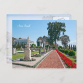 Bahá'í Gardens van Acre, Israël Briefkaart (Voorkant / Achterkant)