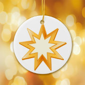 Baha'i geloof, gouden symbool keramisch ornament