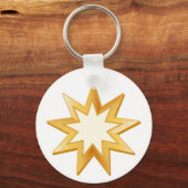 Baha'i Keyring Dubbelzijdig Sleutelhanger (Voorkant)