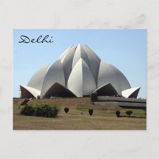 bahai lotus delhi briefkaart (Voorkant)