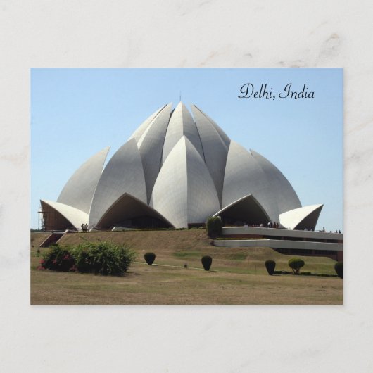 bahai lotus tempel briefkaart (Voorkant)