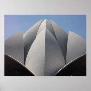 bahai lotus tempel poster
