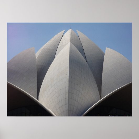 bahai lotus tempel poster (Voorkant)