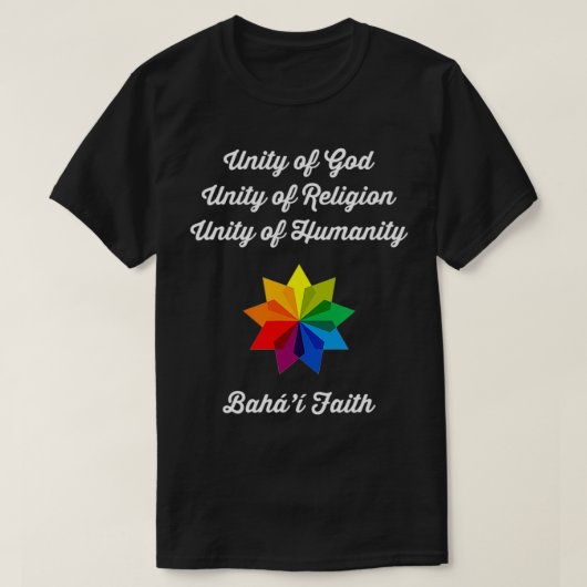 Baha'i Religion Prayer Baha'i Faith Quote T-shirt (Design voorkant)