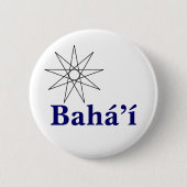 Baha'i Star2 Ronde Button 5,7 Cm (Voorkant)