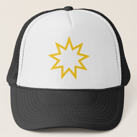 Bahai star oranje trucker pet (Voorkant)