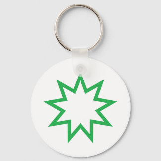 Bahai ster green sleutelhanger
