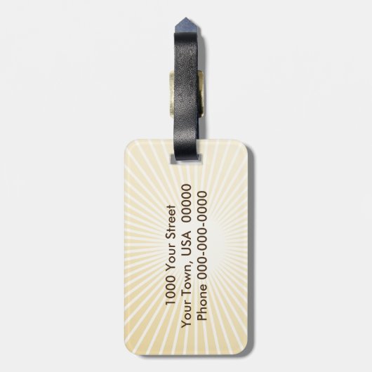 Baha'i Symbool 2" x 3,5" Bagagelabel (Achterkant verticaal)