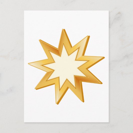 Baha'i-symbool Briefkaart (Voorkant)