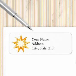 Baha'i-symbool Etiket