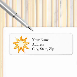 Baha'i-symbool Etiket