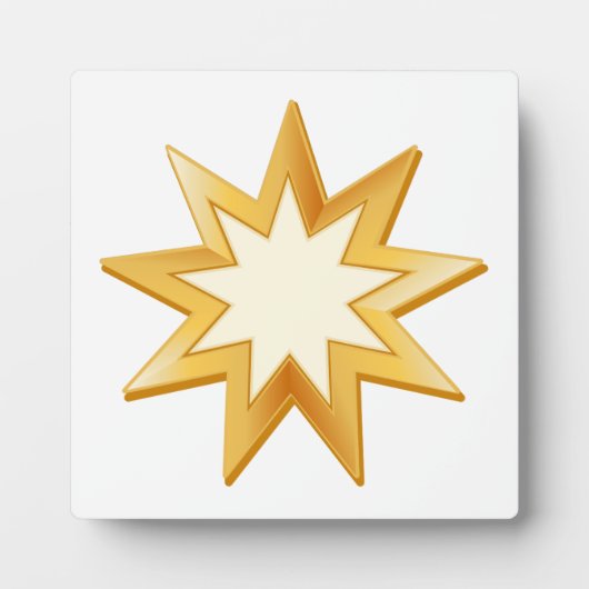 Baha'i-symbool Fotoplaat (Voorkant)