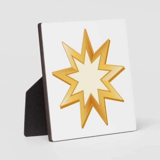 Baha'i-symbool Fotoplaat (Voorkant)