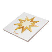 Baha'i Symbool Keramische Tegel Tegeltje (Zijkant)