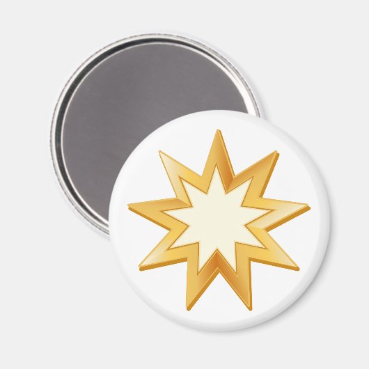 Baha'i-symbool Magneet (Voorkant / Achterkant)