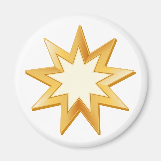 Baha'i-symbool Magneet (Voorkant)