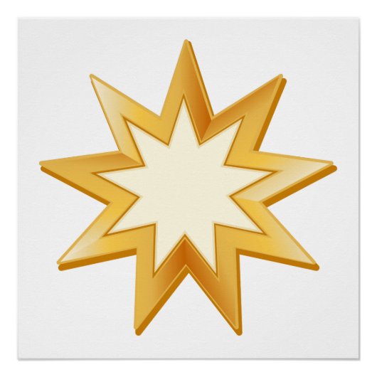 Baha'i-symbool Perfect Poster (Voorkant)