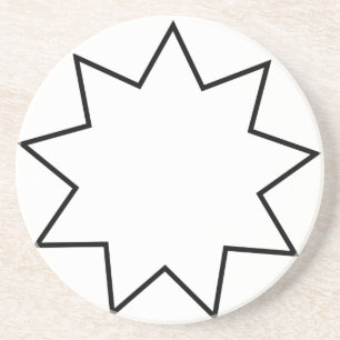 Bahai-symbool Zandsteen Onderzetter