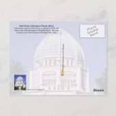 Baha'i Temple, Wilmette, Illinois Briefkaart (Achterkant)