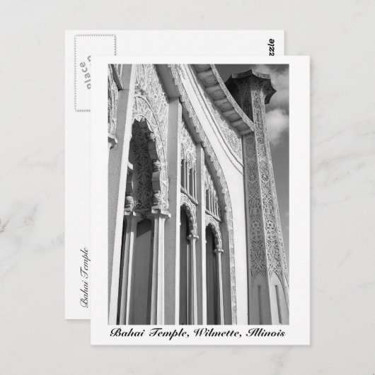 Bahai Temple, Wilmette, Illinois Briefkaart (Voorkant / Achterkant)