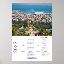 Bahá'í-tuinen, Haifa in 2013 , Israël  Poster