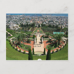 Bahai-tuinen in Haifa, Israël Briefkaart