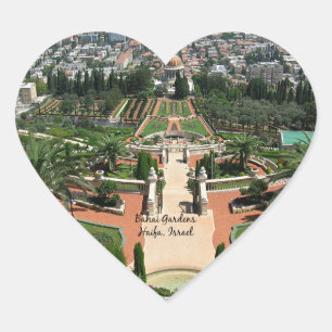 Bahai-tuinen in Haifa, Israël Hart Sticker