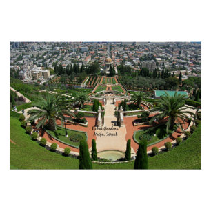 Bahai-tuinen in Haifa, Israël Perfect Poster