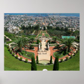 Bahai-tuinen in Haifa, Israël Poster (Voorkant)