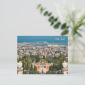 Bahá'í Tuinen van Haifa, Israël Briefkaart (Staand voorkant)