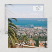 Bahá'í Tuinen van Haifa, Israël Briefkaart (Voorkant / Achterkant)