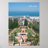Bahá'í-tuinen van Haifa Poster (Voorkant)